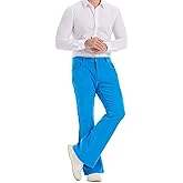 Wbestwind Men's Relaxed Vintage 60s 70s Corduroy Slim Bell Bottom Stretch Fit Classic Comfort Flared Flares Retro Leg Pants