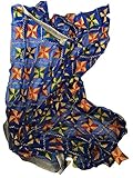 IBC Punjabi Dupatta Phulkari Work Women Scarf Perfect Match for any Dress (Royal Blue)