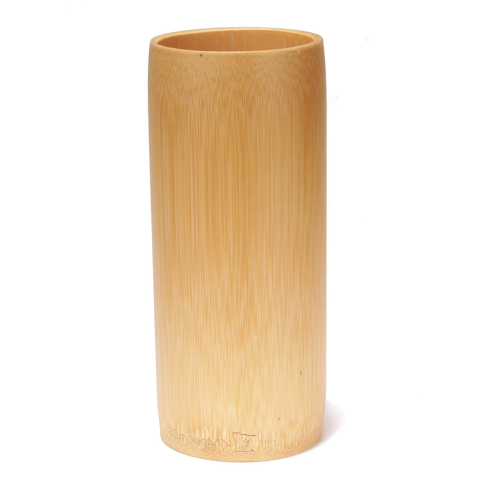 Natural Bamboo Flower Vase/Holder - Carbonized Brown - 8"- 2 Pieces