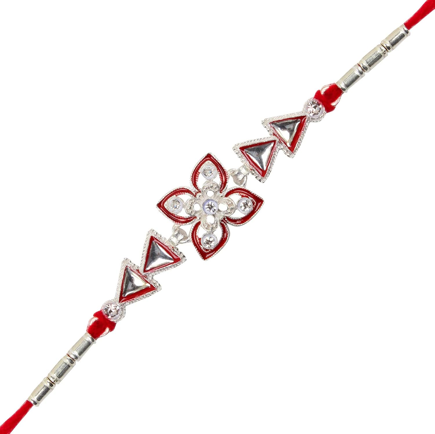 jewel fuel silver non-precious metal rakhi for men
