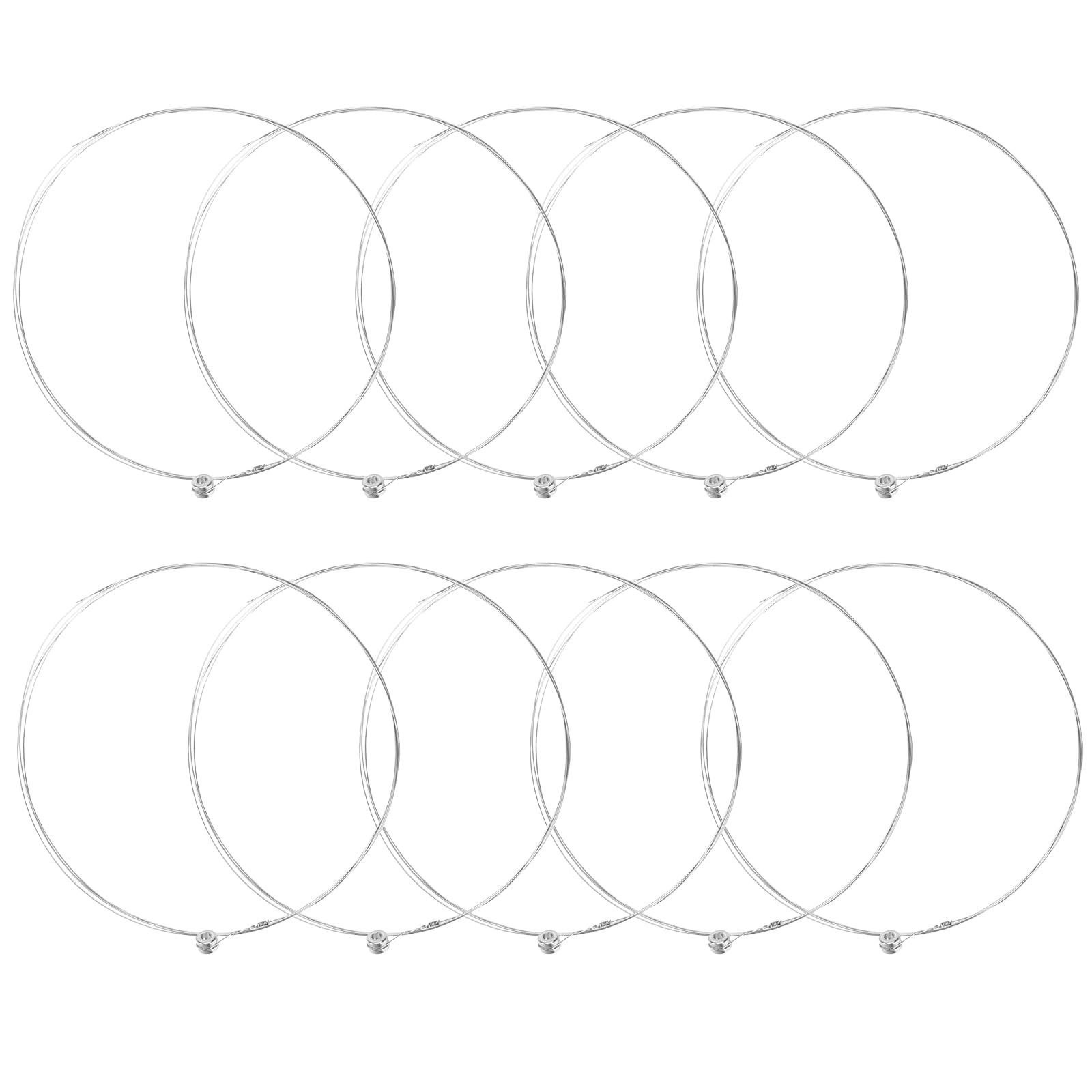 OTOTEC 10Pcs 011 Single High E Electric Guitar String Single Guitar Strings For Electric And Acoustic Electric Guitar Spares Light Tension Good Tone with Ball End, 11 Gauge