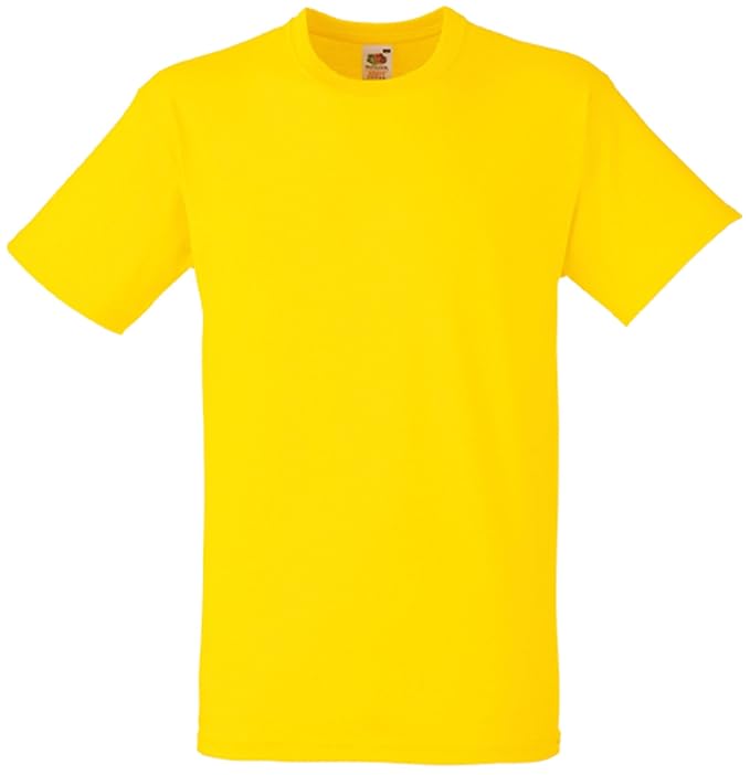 Fruit Of The Loom Heavy Cotton TShirtYellowsizeXL Amazon.co.uk