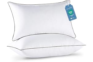 JOLLYVOGUE Standard Pillows Set of 2, Cooling and Supportive Pillows Full Size Set of 2 for Side and Back Sleepers, Down Alternative Hotel Collection Sleeping Pillow