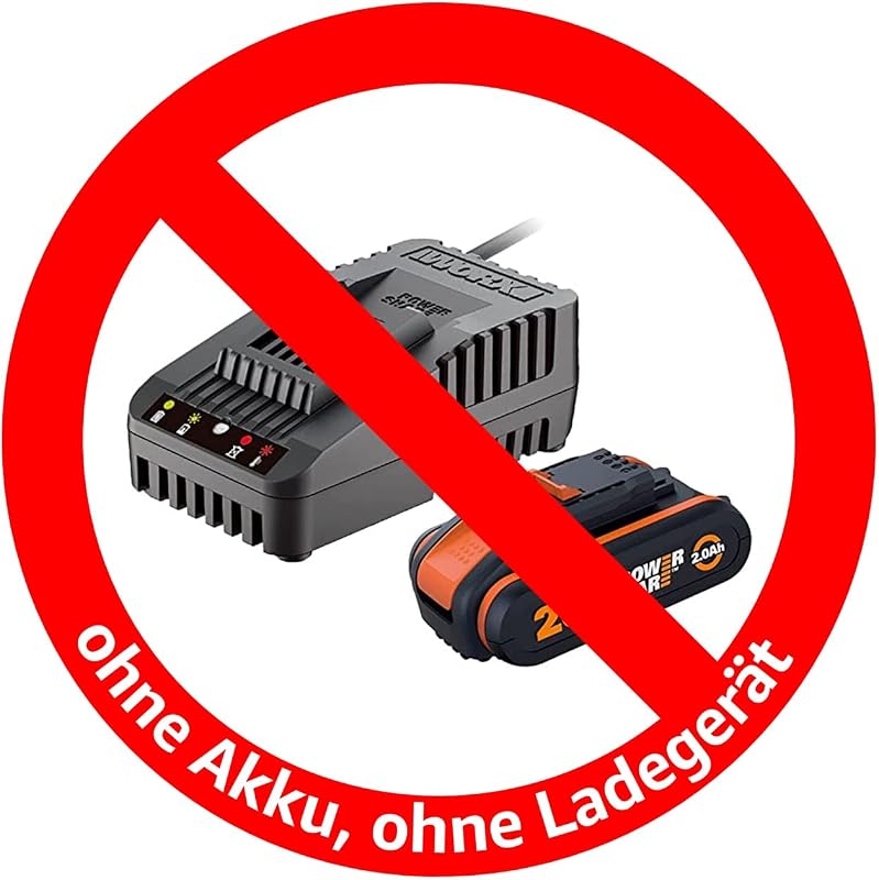 WG322E.9 Akku Kettensäge 20V, ohne Akku & Ladegerät