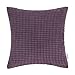 CaliTime Cozy Throw Pillow Cover Case for Couch Sofa Bed Comfortable Supersoft Corduroy Corn Striped Both Sides 18 X 18 Inches Deep Purple