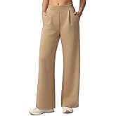 Bobobigo Wide Leg Pants for Women High Waist Relaxed Dress Pants with Pockets 30"