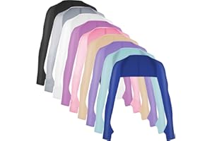9 Pieces Women Cooling Shawl Arm Sleeve with Finger Hole Anti UV Golf Cooling Shawl Sun Protection