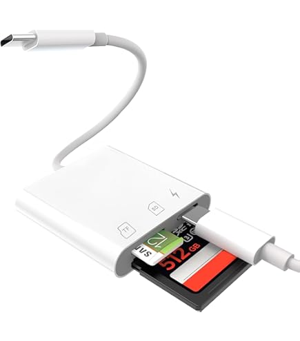 Lector De Tarjeta SD USB C, Adaptador De Tarjeta SD BnmxTek Con Puertos USB 3 MicroSD USB C, Lector De Tarjeta De Memoria USB C Para IPhone 15 16, IPad, Mac, MacBook