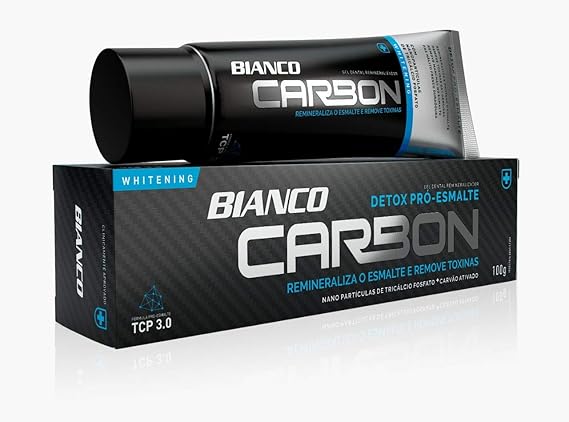 Creme Dental Bianco Carbon Carvão Ativado Com Xilitol