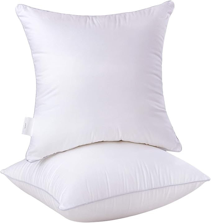 Oubonun Throw Pillow Insert 12x20 Cotton Cover, Sofa Couch Bed Pillows