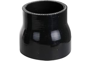 AC PERFORMANCE ID 2.25" to 2.5" (57mm to 63mm) Straight Reducer, Length 3" (76mm), Wall Thickness 0.18" (4.5mm), 3-Ply Reinforced, 80 PSI Maximum Pressure,Universal Automotive Pure Silicone Hose,Black