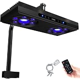 SMATFARM Aquarium Light- 140W Reef Light Wide Coverage Sunrise Sunset Moonlight Saltwater Lights for Coral with Master Slave Group Control &amp; Timer &amp; Screen
