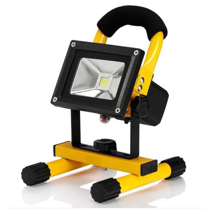 Glitz Rechargeable Led Flood Light 10 Watts For Outdoor, Ip65 Waterproof , Cool White 6000K.