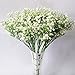 WinnsFlora 10 Branches (Pcs) Gypsophila Baby Breath Artificial Flower Bouquet, Approx. 900 Beautiful White Flowers for Wedding Bridal Party Home Floral Arrangement Decor