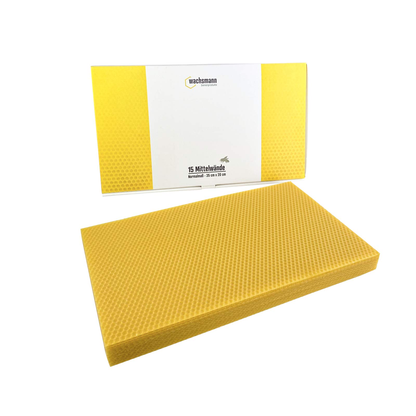 Wachsmann 100% pure beeswax, certified, made in Germany, foundations, Zander and normal dimensions, for insertion into frames, for beekeeping and hobby beekeepers, professional quality