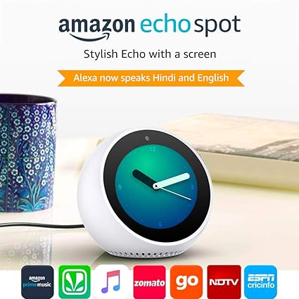 amazon echo spot smart speaker with alexa