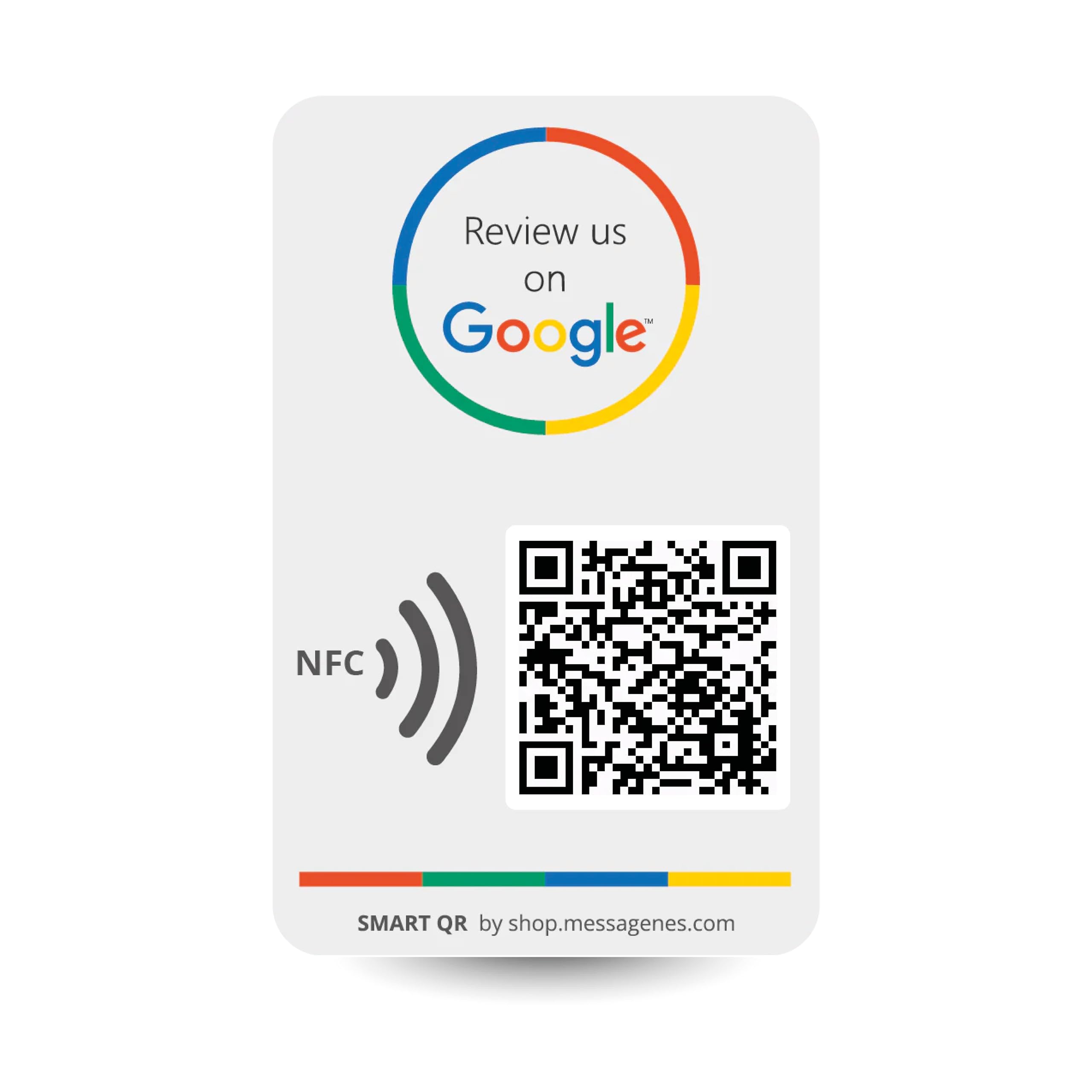 Google Review Sticker – Reusable QR & NFC Tap for iPhone & Android