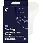Curology Emergency Spot Patch Clusters for Breakouts, Fast Acting Large Hydrocolloid Pimple Patches for Face, Oil Absorbing, 14 Count