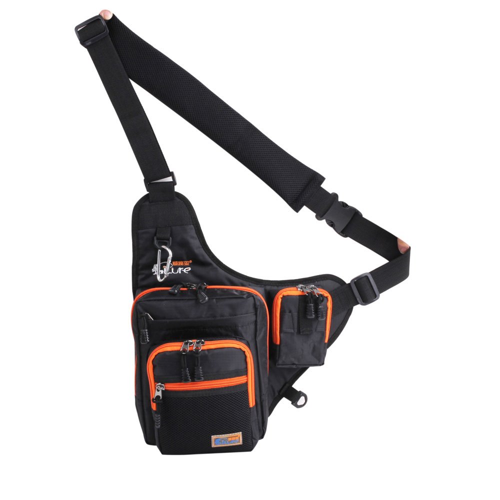 Doorslay 32 x 39 x 12 cm fishing multi-purpose waterproof canvas fishing reel lure tackle bag shoulder bag