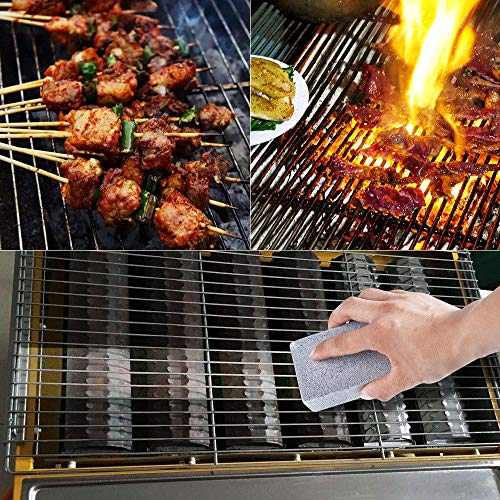 Ecological Grill Cleaning Brick 4 Pack Pumice Stone Cleaning Clean Brick for Cleaning BBQ Grills,Racks,Flat Top Cookers,Grills Pans