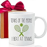 Funny Tennis Mug, Tears of The People I Beat In Tennis Mug, Inspirational Sarcastic Funny Mug Gifts for Friends Player Coworkers Athletes Men Father Boyfriend Son-g22