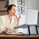 Tonmom Aluminum Laptop Stand Desk Riser Ventilated 10-15.6 inch Laptops view 7