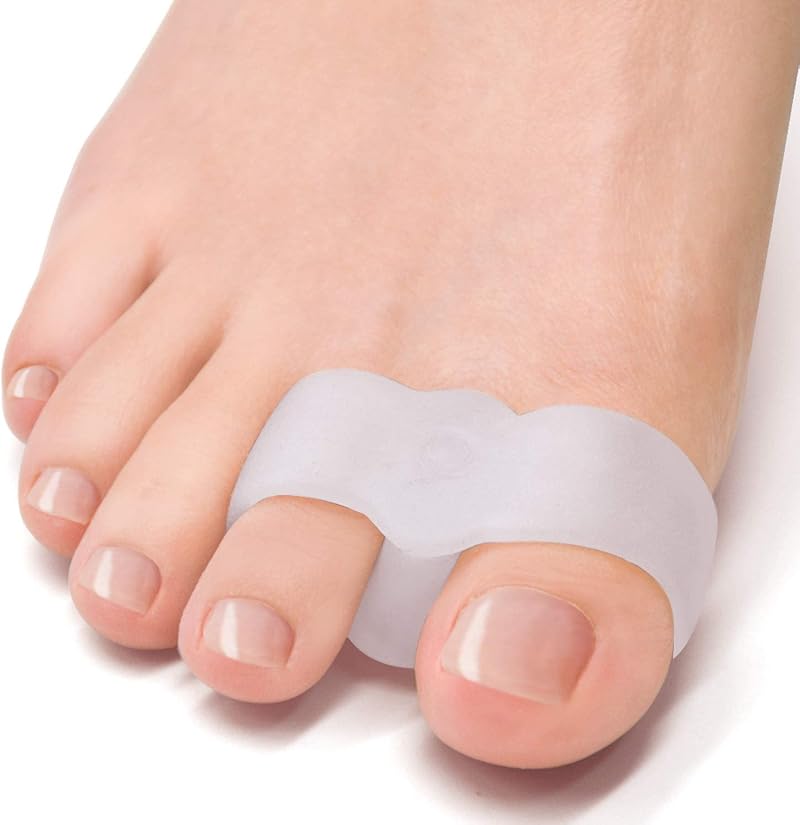 Welnove Pack 12 Bunion Corrector Toe Separators with 2 Loops White