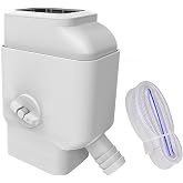 Prestantious Gutter Downspout Diverter with Built-in Filter Screen,White | Rainwater Collection System Fits for 2"&times;3" and 3"&times;4" Downspout,with Adjustable Valve and 4ft. Hose,Diverts Large Water Flow