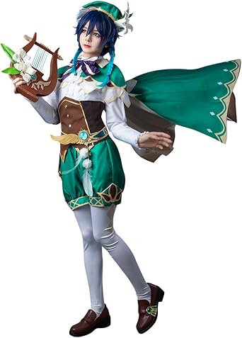 Amazon.com: Cosfun Game Genshin Impact Venti Cosplay Costume Full Set