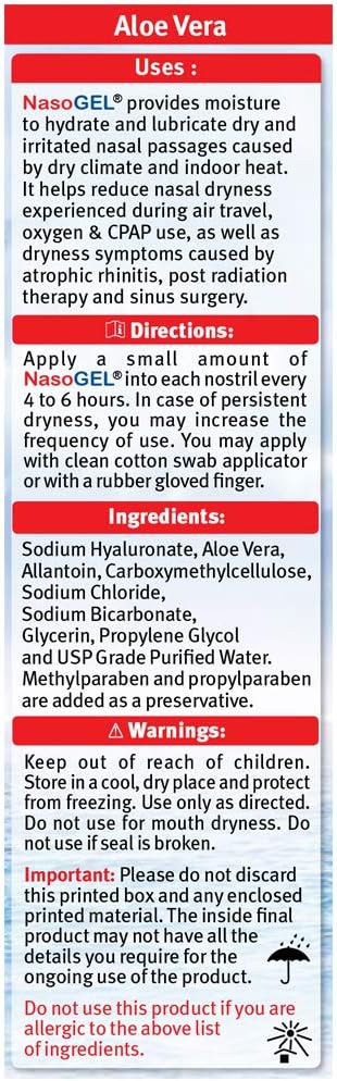 Neilmed Nasogel for Dry Noses 1 Oz: Health & Personal Care