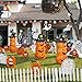 Halloween Inflatable Pumpkin Tumbler ,Most popular Halloween Decoration,4.5Ft Tall Air Blown Wobble Pumpkin with 3 Jack-O-Lanterns and One Witch Hat for Indoor Outdoor Home Art Decoration Yard Party