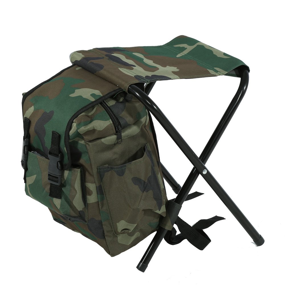 Alomejor Folding Chair Folding Stool Backpack Waterproof Ultralight Portable Folding Chair for Fishing, Sporting Hiking Beach BBQ Outdoor Camping