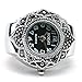 Fashion Lovely Creative Tibet Silver Petal Flower Quartz Finger Ring Watch with Gift Box