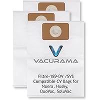 Vacurama Premium Central Vacuum Bags - Replacement for Nuera Filtre 189, Husky Filtre 189, DuoVac Filtre 189, SoluVac Filtre-