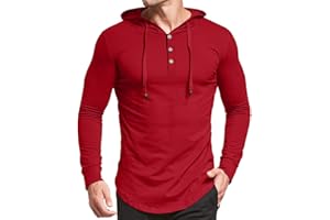 KUYIGO Men's S-5X Short&Long Sleeve Athletic Casual Plus Size Hoodies Sport Sweatshirt Hooded T-Shirts