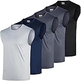 AyeGoo Mens Tank Tops 5 Pack,Gym Sleeveless Shirts Fitness Muscle T-Shirts Workout Gym Tank Top