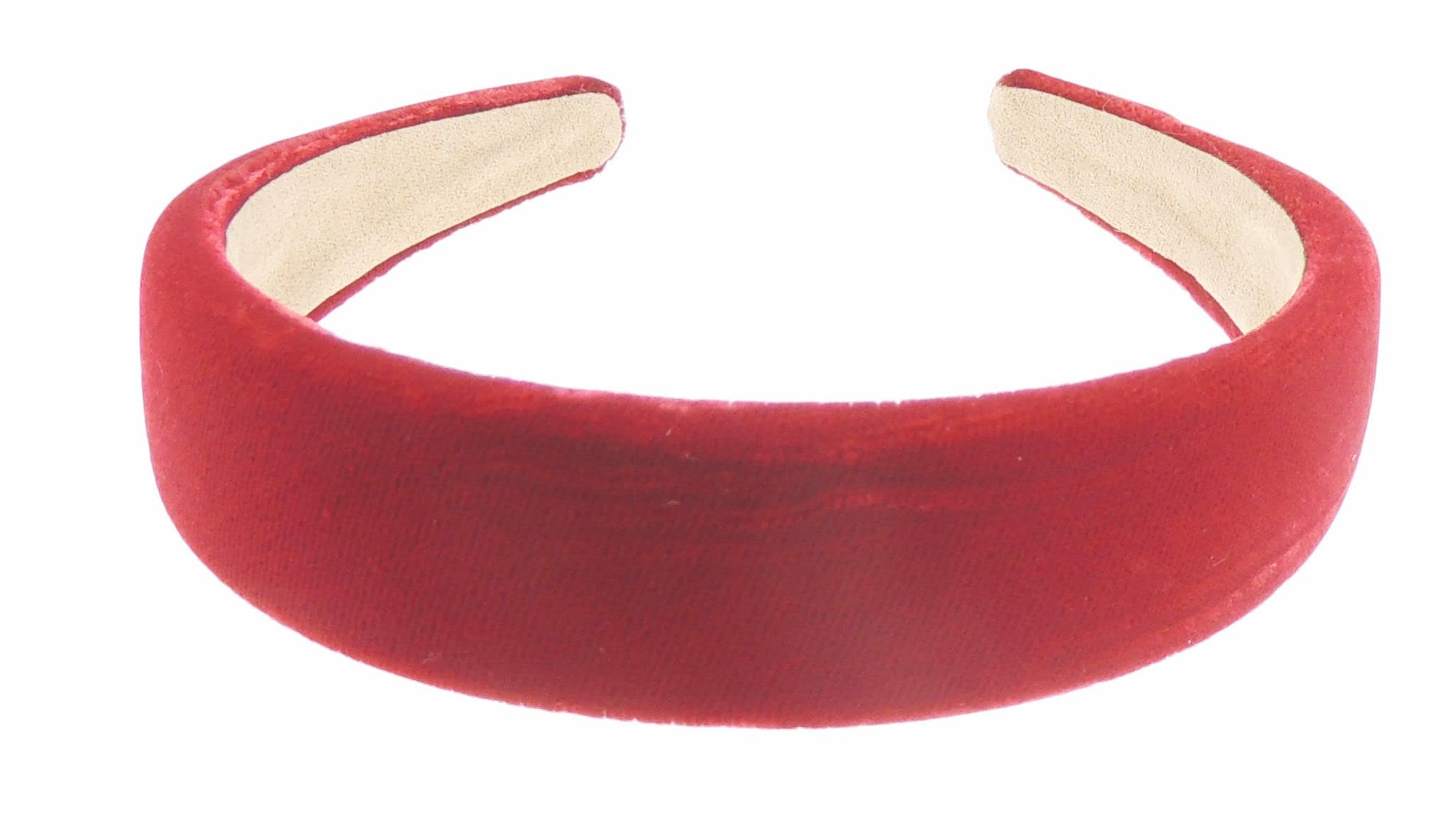 Ladies Winter Evening 3cm Flat Velvet Headband Alice Band (Dark Red)