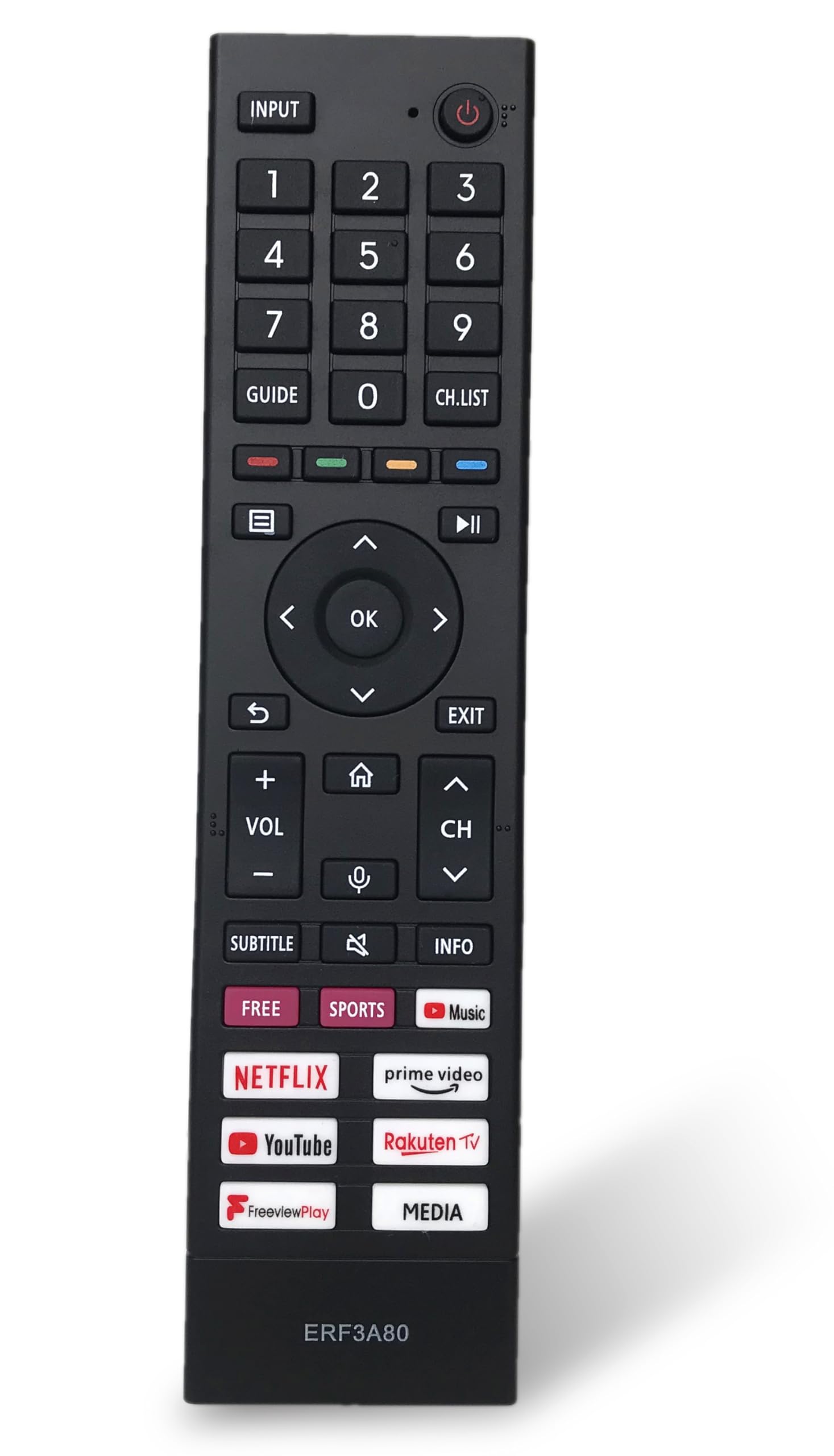 Replacement Remote Control ERF3A80 for Hisense 4K UHD TV 50A6G 55A6G 60A6G 65A6G 43A6GTUK 50A6GTUK 75A6GTUK 65A6GTUK (No Voice）