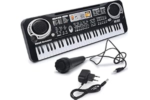 Teclado Eletrônico Música Digital Preto Elétrico Instrumento