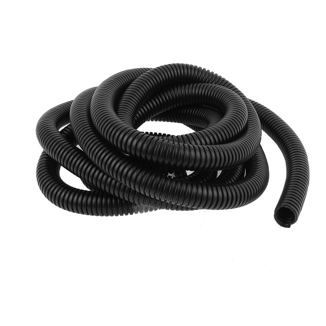 sourcingmap 2.8 M 14.5 x 18.5 mm Plastic Corrugated Conduit Tube for Garden,Office Black