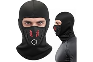 Balaclava Ski Face Mask, Winter Windproof Warm 3D Design Breathable Bandana, UPF50+ Cold Weather Face Cover with Integrated P
