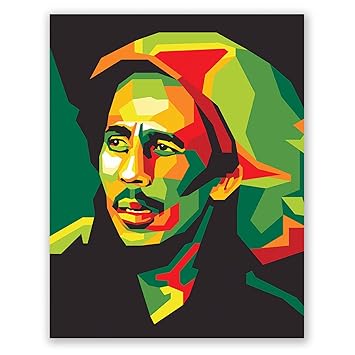Bob Marley Poster Pop Art Inspired Art Bedroom Wall Poster Living Room Decor Gift For Men Women 11x14