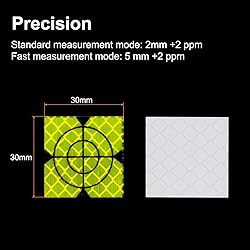 HARFINGTON 80pcs Survey Reflector Sheets 30x30mm