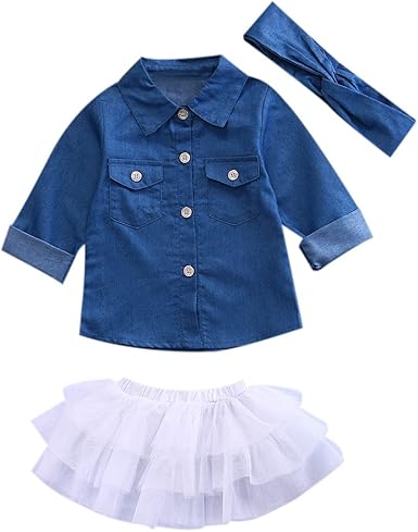 baby blue jean shirt