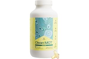 LevelUp Clean MCT Oil Capsules - 100% Caprylic C8 for Energy, Focus, Weight Management, Gut Health, Brain Superfuel - Keto Supplement for Ketogenic Diet and Ketones - Non-GMO (280 Count)