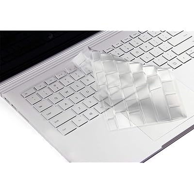 Clear Keyboard Skin Cover Compatible with Microsoft Surface Laptop 2017, Surface Laptop 2 2018, Surface Book, 2017 or 2018 Released 13.5&quot; &amp; 15&quot; Microsoft Surface Book 2 (NOT Fit Surface Pro Series)