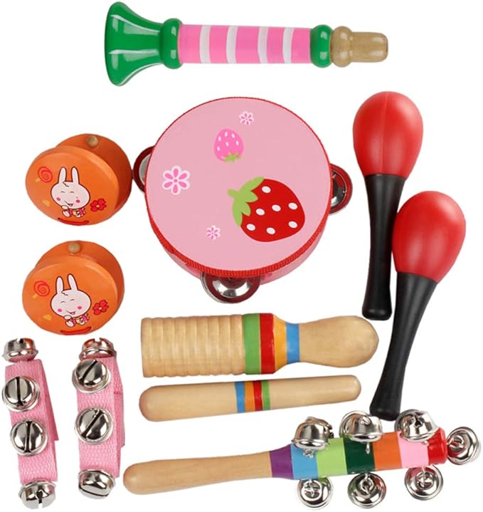 NUOBESTY Wooden Musical Instruments Set for Toddler