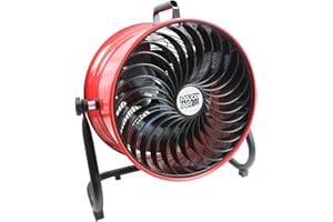 Maxx Air 16" High Velocity Turbo Fan with Pivoting Head - Efficient Air Circulation, High-Velocity Drum Fan Ideal for Home, Garage, or Workshop Use, Durable Construction, Easy Assembly