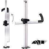 Zozen Foldable Drywall Cutting Tool, Aluminum Body, with10pc Safety Blades | Built-In Slot for Blades&amp;Wrench, Metric+Imperial, Adjustable Cut Height, Fits 1/4"&amp; 3/8"&amp; 1/2"&amp; 5/8" Boards