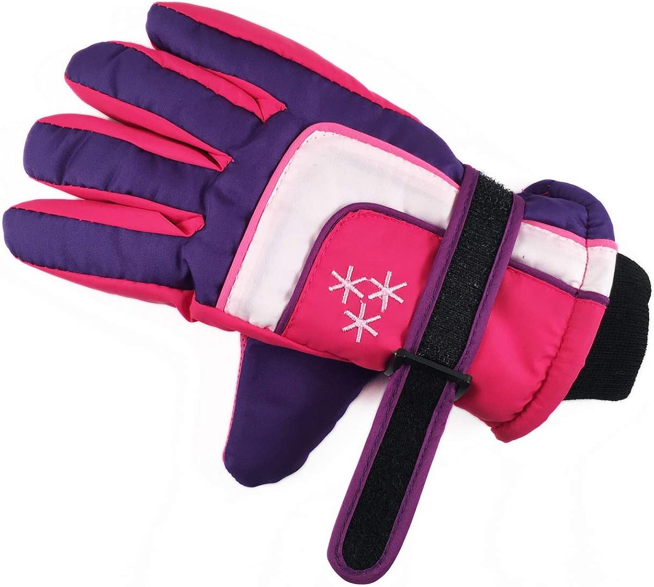 Insulated Winter Cold Weather Ski Gloves for Kids (Boys and Girls) Waterproof Windproof (Purple): Clothing